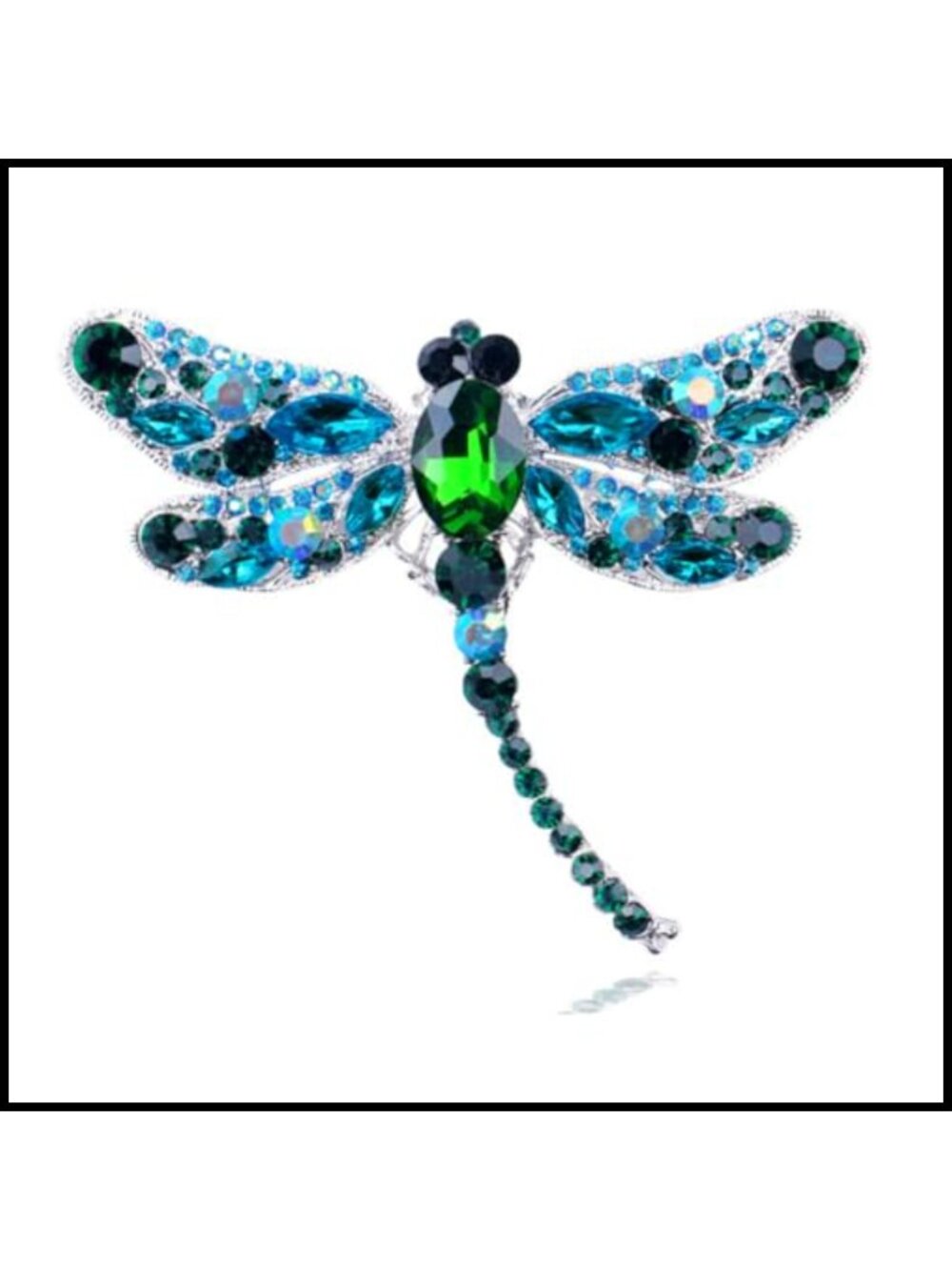 Dragonfly Bird Brooch Pin Austrian Crystal Rhinestone Party Jewelry